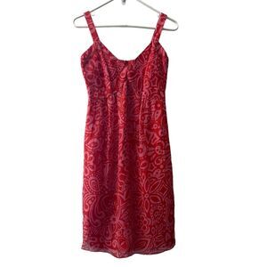 Anna Sui X Anthropologie 100% Silk Floral Slip Dress